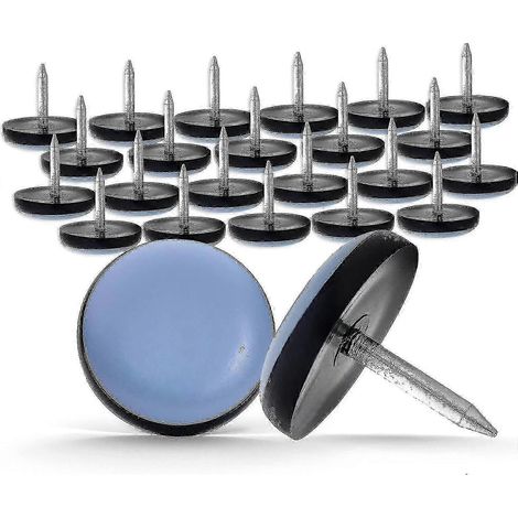 24 patins de meubles 19 mm gris Ro en téflon avec clou JR2025032600228 (1/4)