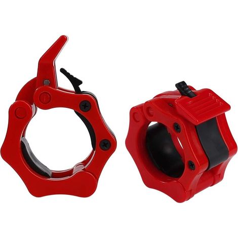 Quick Release Clamping Ring, 50mm Locking Collar, Non-Slip Barbell Clamps for Weightlifting and Bodybuilding (1/5)