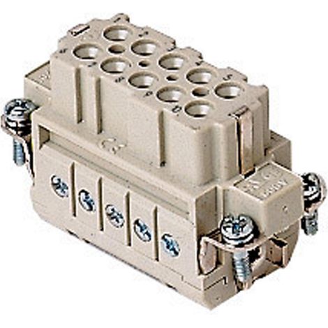 CDAF 10 I.L.M.E. Ilme CDA Buchseneinsatz (F) mit Drahtschutz Schraubanschluss, 10-polig+PE 250V, 16A - 1 Stück