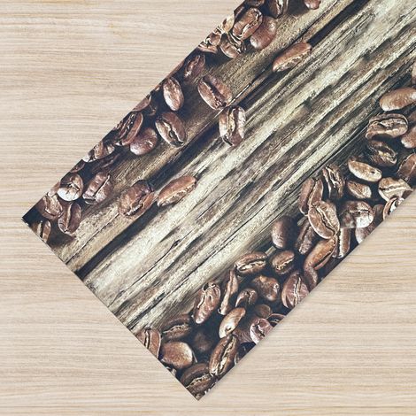 Tappeto passatoia made in Italy Fantasia Chicchi di Caffè Caffe - 50x250 cm (1/5)