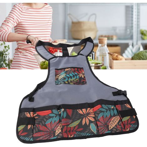 Tablier de travail, tablier de cuisine à blocs de couleur, tablier de jardin/terrasse, sac à outils/pochette à outils (1/5)