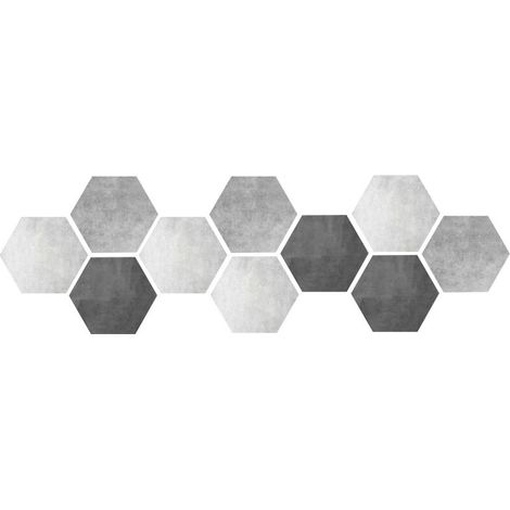 10 Autocollants Hexagonaux Adhésifs pour Carrelage, Imperméables et Antidérapants - Décoration Mur et Sol (1/5)