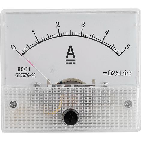 Voltmètre analogique DC 85C1, 0-5A, précision 2.5, pour tableau de bord (1/5)