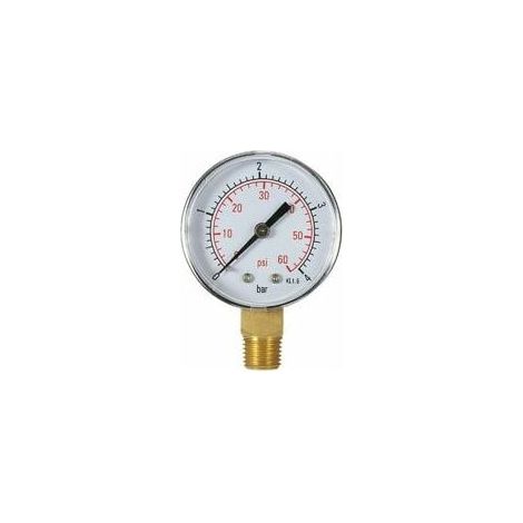 Cadran De Pression D'Eau De Filtre De Piscine De 50Mm 0 60Psi 0 4Bar, Manometre, Filetage Npt De 1/4 (1/5)