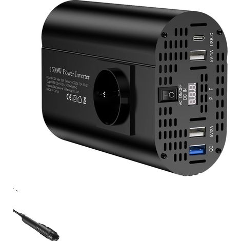 Inverseur de voiture, haute performance, compatibilité polyvalente, 12V 1500W (1/2)