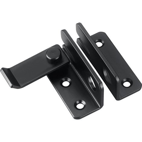 Loquet Porte en Acier Inoxydable Noir Mat Robuste pour Sécurité Fenêtre, Placard, Jardin, Volet Loquet Porte, Loquets et Verrous de Portes, 45 x 40 mm avec Vis de Montage Incluses