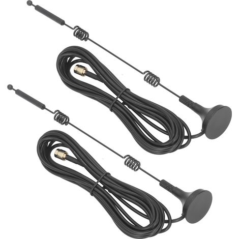 2 Stück 2,4-GHz-/5,8-GHz-WLAN-Antennen mit Magnetfuß, Kupfer, Dualband, 12 dBi, hohe Verstärkung, Router-Antenne mit SMA-Innenanschluss (1/5)
