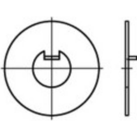 [NEUWERTIG] B-Ware Toolcraft Unterlegscheiben Mit Innennase 40 Mm 62 Mm Stahl 107413 25 St