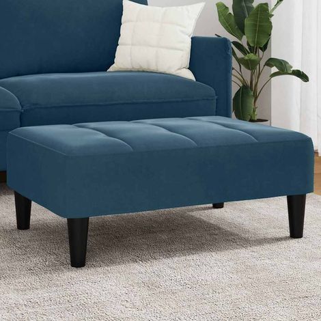 vidaXL Repose-pied bleu 77x55x31 cm velours (1/5)