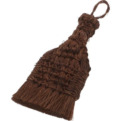 Mini brosse fouet en fibres de palmier, petit balai nettoyage portatif (1/5)