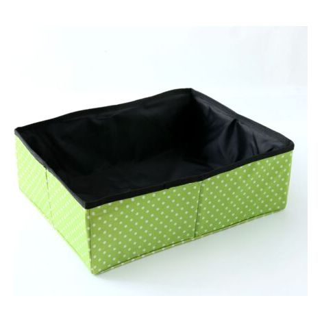 royaluxe -Litière Pliable Portable pour Chat général, étanche, Propre et Douce la Maison l'extérieur - vert, L (1/4)