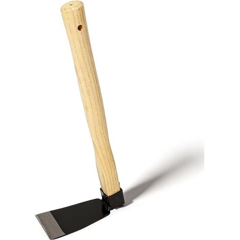 Houe de Jardinage à Long Manche en Bois, Outil de Désherbage et Binage en Acier au Carbone, Double Rivets Renforcés pour Plantation Potager et Jardin (1/5)