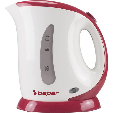 BEPER BB.050 Bollitore d’Acqua Elettrico, 1100 W, 1 Liter, Plastica, Colori Assortiti, 1 Pezzo (1/5)