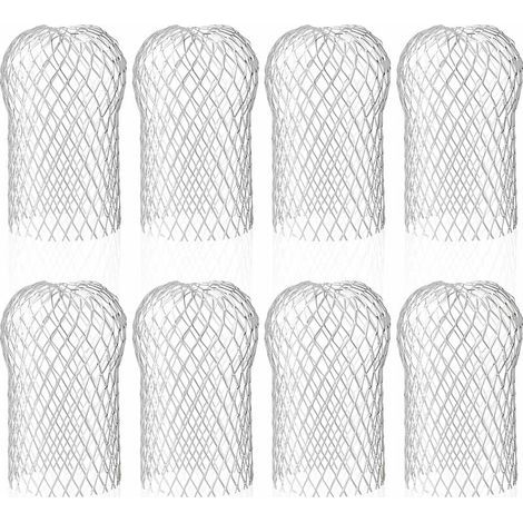 Lot de 8 Crapaudine de Gouttière en Aluminium, Filtres de Gouttière Flexible et Durable pour Maison Avant-toit Tuyau de Descente contre les Feuilles (1/5)