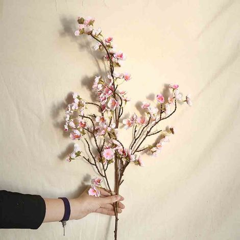 Guirlande Fleur Artificielle Pêche - 97 cm - Matière Soie et Plastique - Décoration Intérieure Mariage Fête - 1 Pièce (1/2)