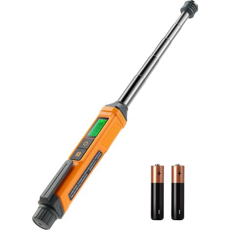 Détecteur de Gaz Naturel avec Tige Extensible, Appareil Portable pour Fuites de Gaz Combustibles comme Le Méthane et Le Propane dans la Maison ou Le VR (2 Piles Incluses) - Orange (1/5)
