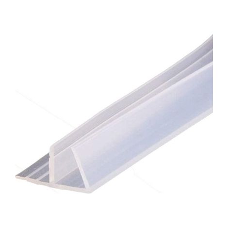 JOINT DE CABINE DE DOUCHE PROFIL F REMPLACEMENT SILICONE TRANSPARENT 10 MM 2MT 74236 (1/3)