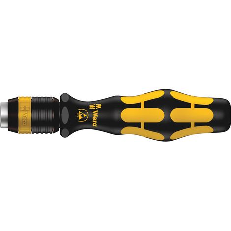 Wera – Porte-embout de visseuse 5051273001 – Longueur 90 mm – Non-magnétique – ESD – Pour vis hexagonales 1/4"
