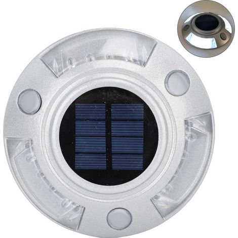 Lampes solaires pour pont, allée, quai, 12 LED, étanches IP68, éclairage extérieur de signalisation pour trottoir, jardin, chemin, terrasse, lumière blanc argenté (1/5)