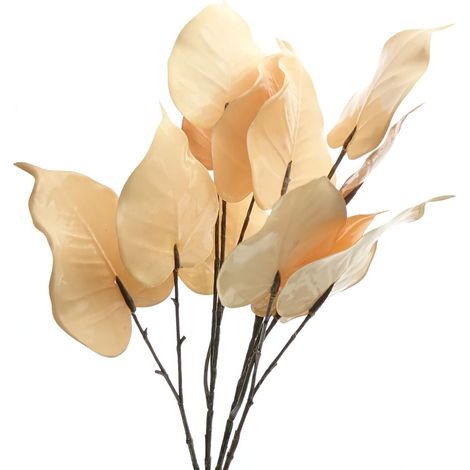 DPI – Branche de feuillage artificielle beige-abricot – Plante artificielle, hauteur 62 cm (1/4)