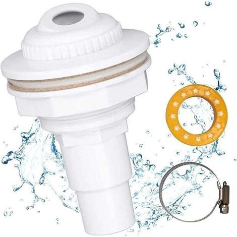 Buse Refoulement Piscine,Buse D'EntréE Pour Piscine avec Embout de Tuyau 38/32 mm,Buse Refoulement Buse D'EntréE pour Piscine,Buse D'EntréE pour Piscine,pour Drainage Piscine (1/5)