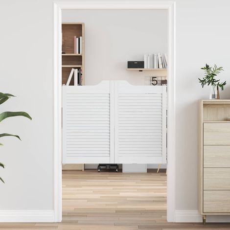 vidaXL Portes battantes 2 pcs Blanc Bois de pin massif
