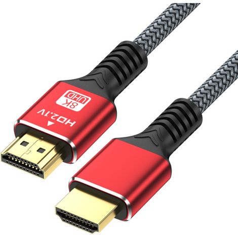 Câble HDMI 2.1 fibre optique 8K, Micro HDMI vers HDMI, longueur 1,5 mètres (1/5)