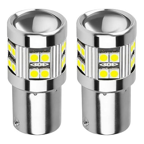 1156 BA15S P21W LED Bulbs White 6000K 12V 24V Equivalent 21W (1/5)