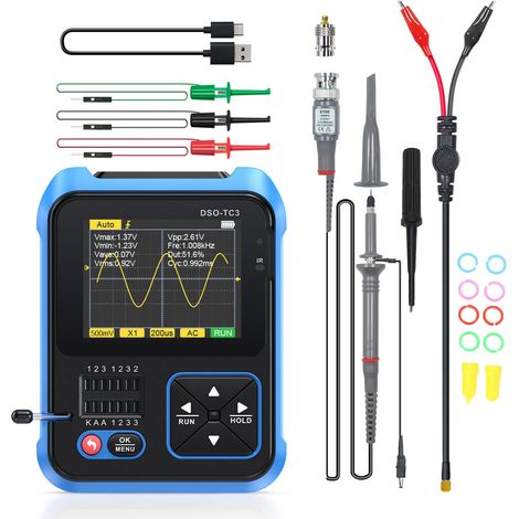 Oscilloscope numérique portable transistor testeur inductance capacité résistance mètre haute configuration manomètre (1/5)