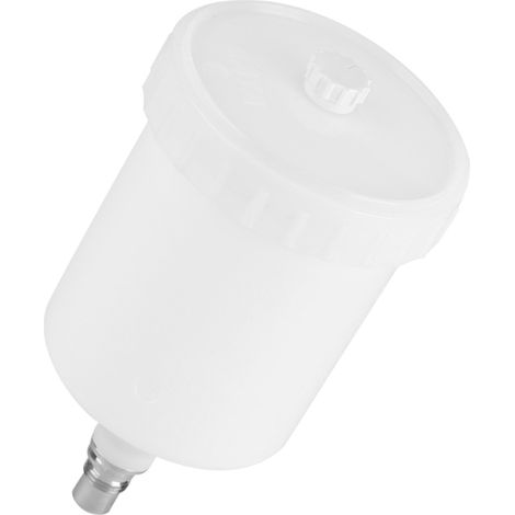 Pot de peinture à gravité aérienne pour pistolet de pulvérisation, Modèle 600ml blanc, Connexion à thread externe, Unité incluse (1/5)