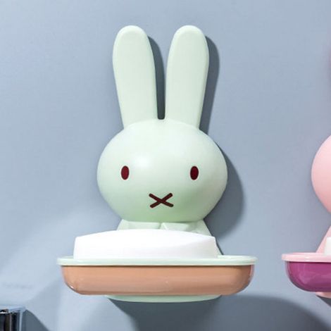 Distributeur de savon mural, support en plastique décoratif pour salle de bain, toilettes, café vert (1/5)