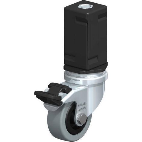 [NEUWERTIG] B-Ware Blickle Lenkrolle Rolle Mit Feststeller Rad ø  50 Mm Lra Vpa 50 G Fi Ev07 Grau747 (1/2)