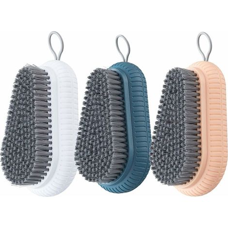 Brosse à Linge Douce, Brosse à Linge, Outil de Brosse de Nettoyage à Main coloré 3 pièces pour vêtements, Chaussures, Tapis, évier de Cuisine (Jaune, Rouge, Bleu)