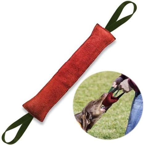 Jouet pour Chien - yd - Boudin Mordant Indestructible - 40 cm - Cuir durable - Grand (1/4)