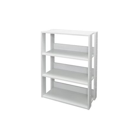 Iris Ohyama – Bibliothèque 3 niveaux – Étagères ajustables en chêne blanc – Dimensions L29.3 x P60 x H87.9 cm – Charge max 20 kg par étagère