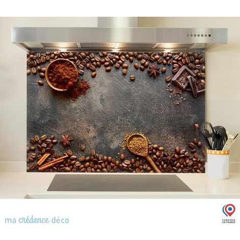 Fond de hotte : Café et chocolat - Alu composite - 70 cm - 60 cm (1/5)