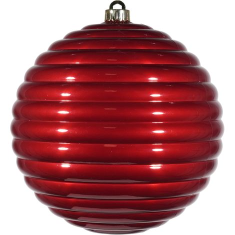 ARPIMEX Sfera Rigata di Natale D 200 Mm Plastica Rosso