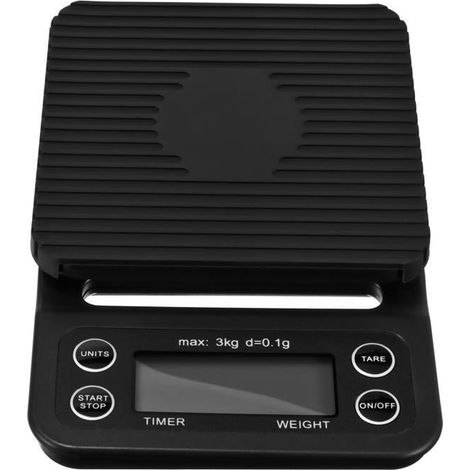1 Balance électronique café, Fonction minuterie, Écran LCD rétroéclairé, Pour maison et professionnel