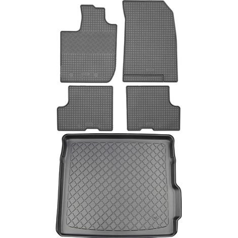 Dacia Duster II SUV (5 portes) - Kit de tapis de sol en caoutchouc + tapis de coffre (à partir de janvier 2018)