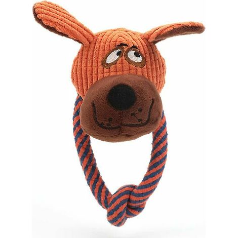 Jouet pour chien en velours côtelé/grand format avec son, peluche en forme d'animal qui couine et marque les dents, accessoires pour animaux (1 pièce) (1/5)