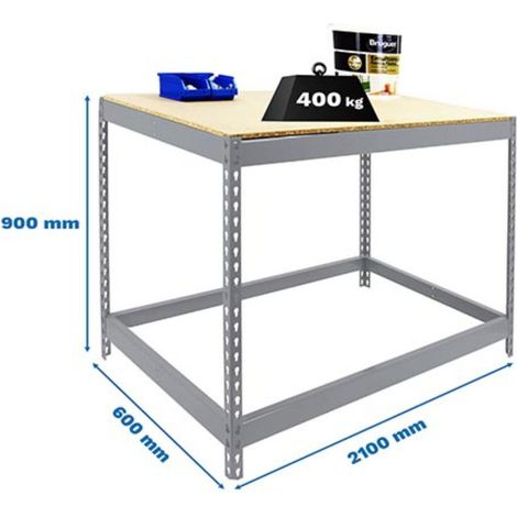 Banco da lavoro Simonrack basic 1 zincato legno 210x60 cm