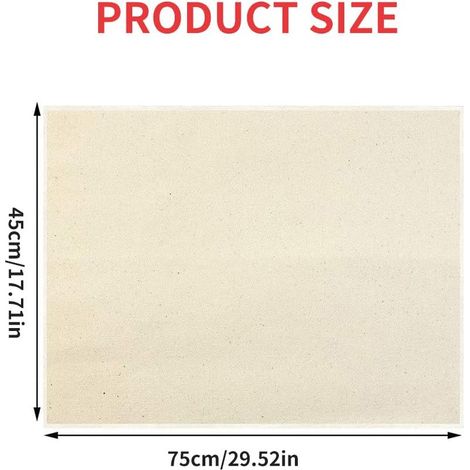 Leinen-Backtuch, 2 Stück 45 x 75 cm, Leinentuch zum Backen von Brot, Gebäck, Baguettes und Teig. (1/5)