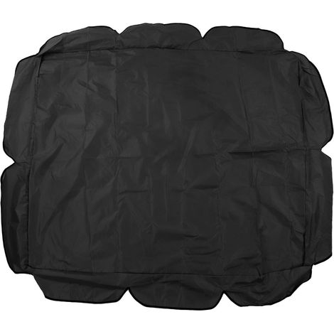 Auvent de balancelle en tissu Oxford 210D imperméable et résistant aux UV, noir, 142 x 120 x 18 cm, pour chaise de patio extérieure (1/5)