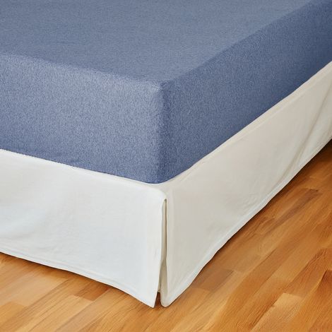 Protège matelas 2 en 1 imperméable Bleu - 140/190 - DUNLOPILLO