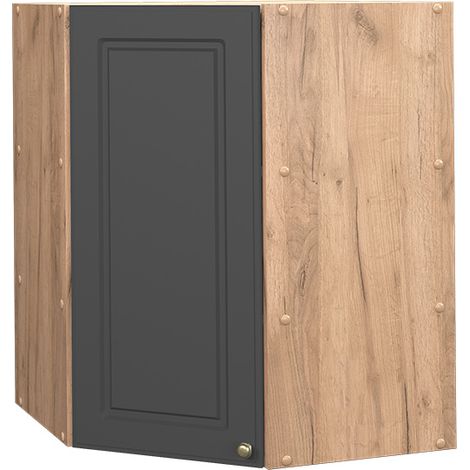Mobile angolare da cucina Fame-Line, Antracite-oro, 57 cm, Vicco