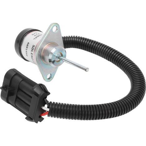 Solénoïde d'arrêt de moteur Diesel, pompe à carburant, vanne d'arrêt, outil d'extinction 6691498 12VDC pour Kubota 1G925-60011 1503ES-12A5UC4S. (1/5)