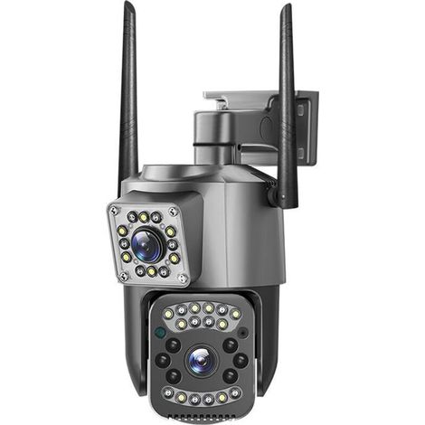Caméra de surveillance extérieure 4G – Double objectif PTZ 4K 4MP – Vision nocturne infrarouge – Étanche IP66 – Rotation 355°/90° - WIFI 4 K (1/5)