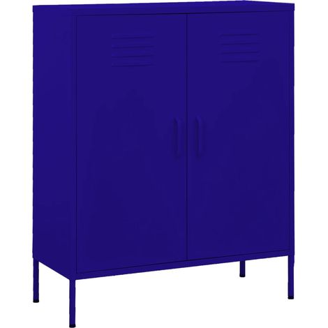 vidaXL Storage Cabinet Navy Blue 80x35x101.5 cm Steel (1/5)