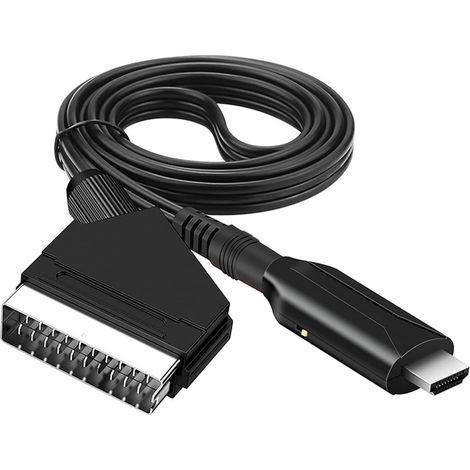 Câble Péritel vers HDMI, Adaptateur et Convertisseur Audio Vidéo Tout en Un 1080p/720p pour HDTV, STB, VHS, Xbox, PS3, Sky, DVD, Blu-ray (1/5)