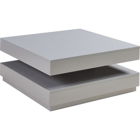 Tavolino da caffè consolle laterale 76 x 76 x 38 cm grigio chiaro 030010793